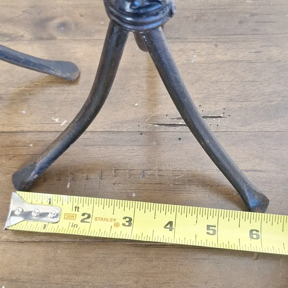 Wrought Iron And Brown Wicker Candle Holders Set Of 2